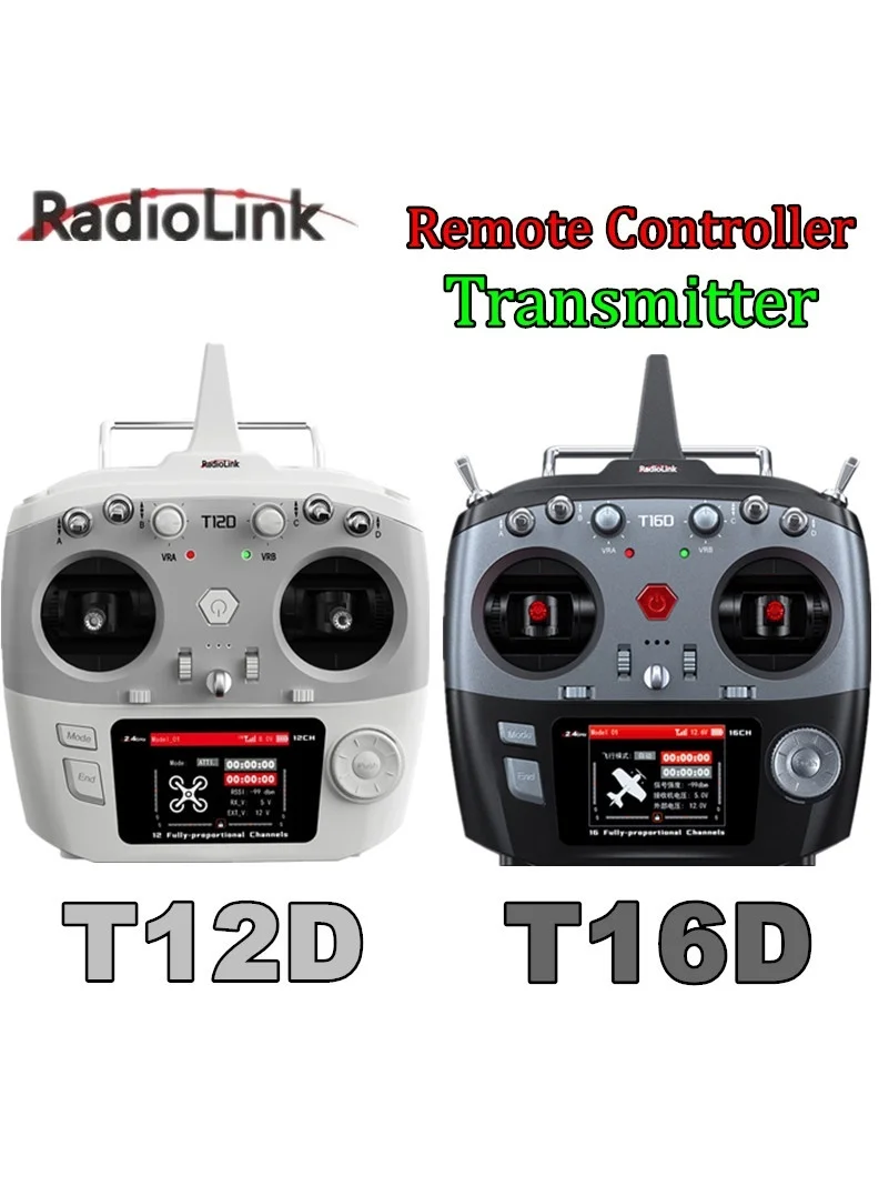 Pilot zdalnego sterowania RadioLink T12D T16D z odbiornikiem, obsługuje moduł wysokiej częstotliwości ELRS, do UAV, FPV, zdalnie sterowanych samochodów, robotów i gier wirtualnych. — zdjęcie produktu 7