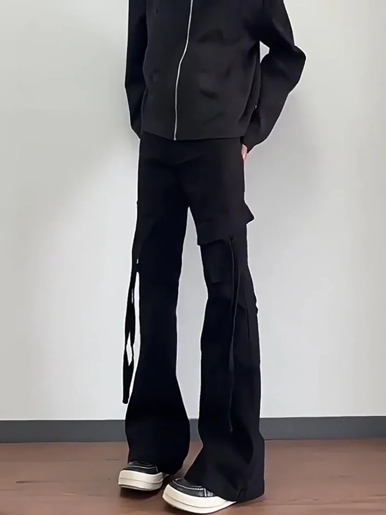 

Ретро-джинсы в американском стиле для мужчин, осенняя новинка, трендовые, прямые, слегка расклешенные, повседневные, облегающие, в стиле High Street