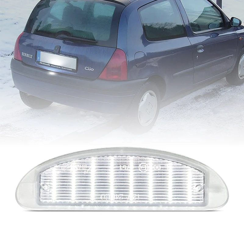

Для Renault Clio 1998-2005 Twingo 1993-2007 белый светодиодный светильник номерного знака замена OEM 7700410754