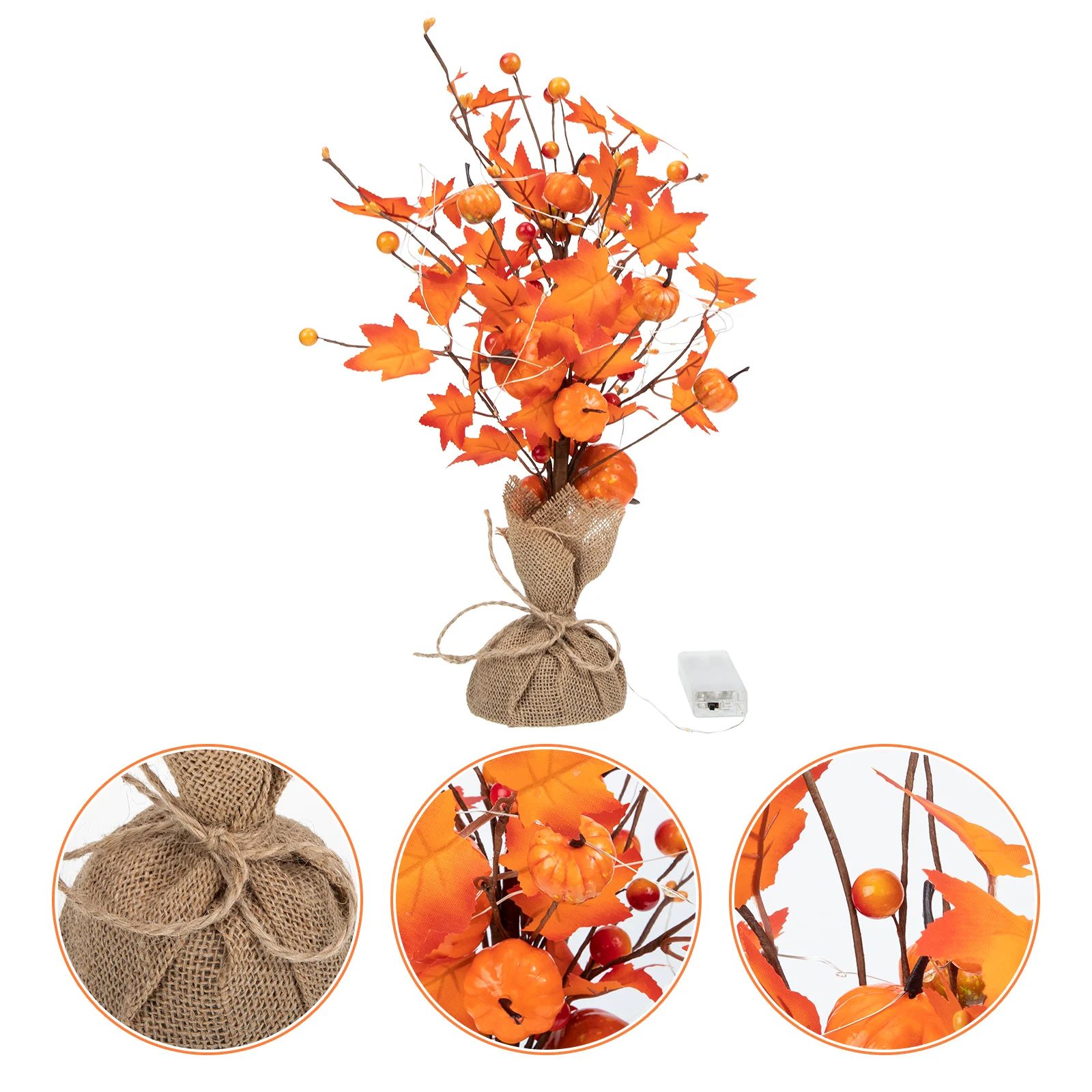 Maple Landscape Light LED Decorative Tree for Thanksgiving Indoor Desktop Farmhouse Rustic Holiday Decoration