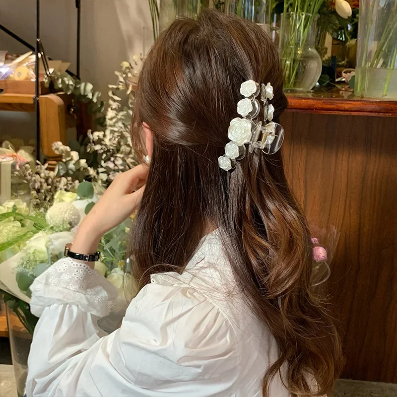 

Fashion Flower Hair Claw Clips Hair Large Claw Clips for Thick Hair Styling Accessories for Women Girls Christmas Gifts