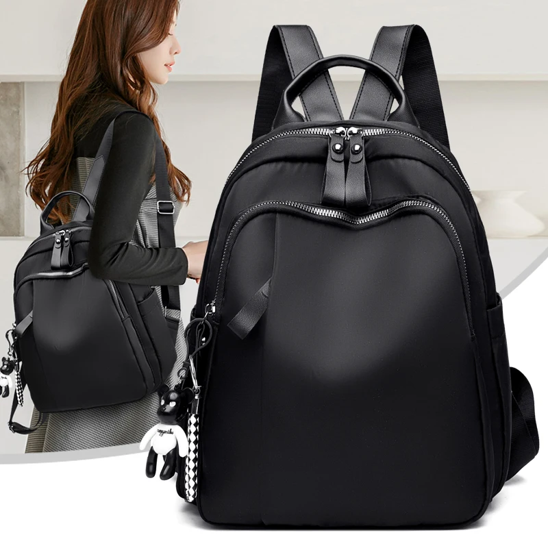 Fashion Lightweight Women\'s Backpack Oxford Waterproof Classic Elegant Girl Rucksack Shopping Leisure School Bag 2021 New Design