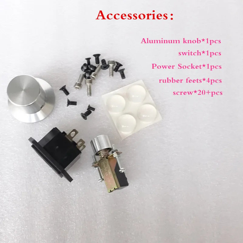 Amplificatore di potenza in alluminio pieno di alta qualità Custodia fai da te Amplificatore HIFI Telaio con manopola del volume 240 * 120 * 257mm