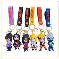 Japanese Anime Naruto Keychain Character Uchiha Sasuke Hatake Kakashi Doll Model Backpack Pendant Boy's Favorite Christmas Gift