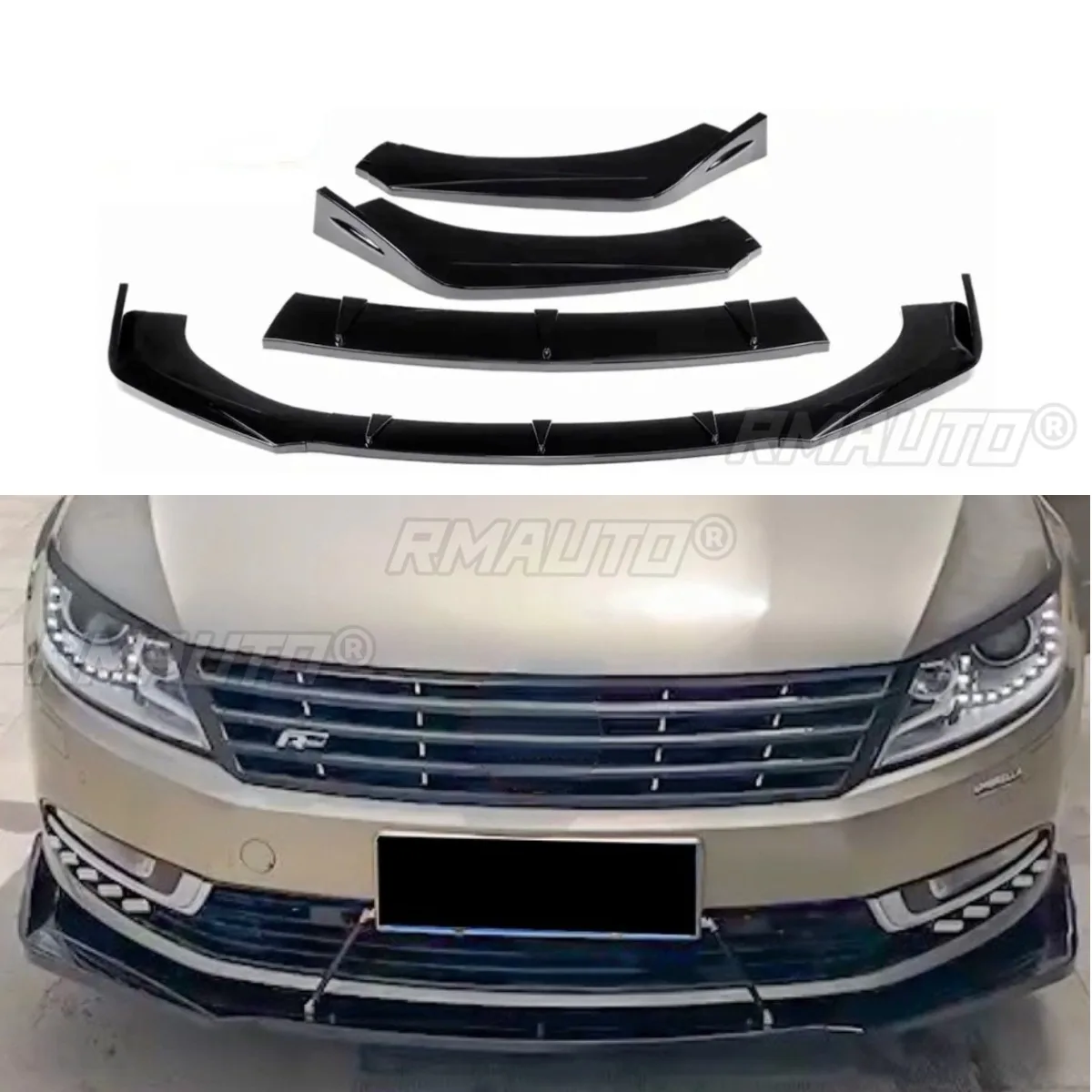 

For Concept Coupe Car Accessories For Concept Coupe Car Front Bumper Lip Splitter Diffuser Spoiler Gloss Black Style Body Kit