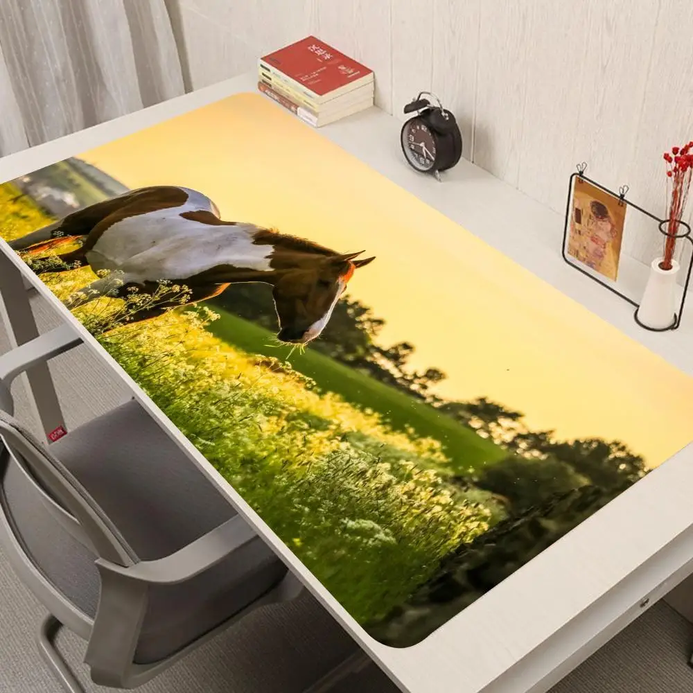 horse Mouse Pad 900x400mm HD Print Durable Rubber mouse pad grande Mousepad PC Computer Gaming Lock Edge Mousepad XXL Non-slip M