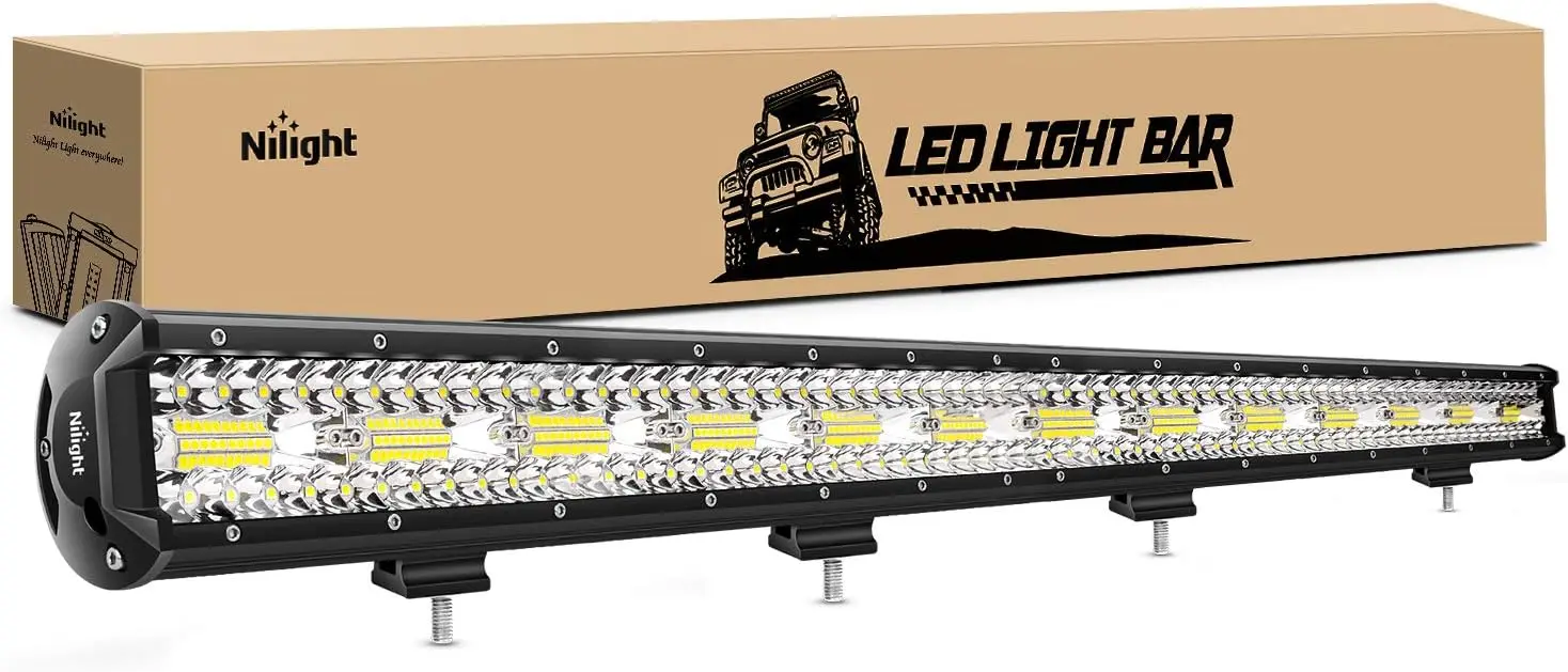 

37-Inch Triple Row LED Light Bar, 780W Flood Spot Combo, 78000LM for Trucks, SUVs, ATVs, Boats