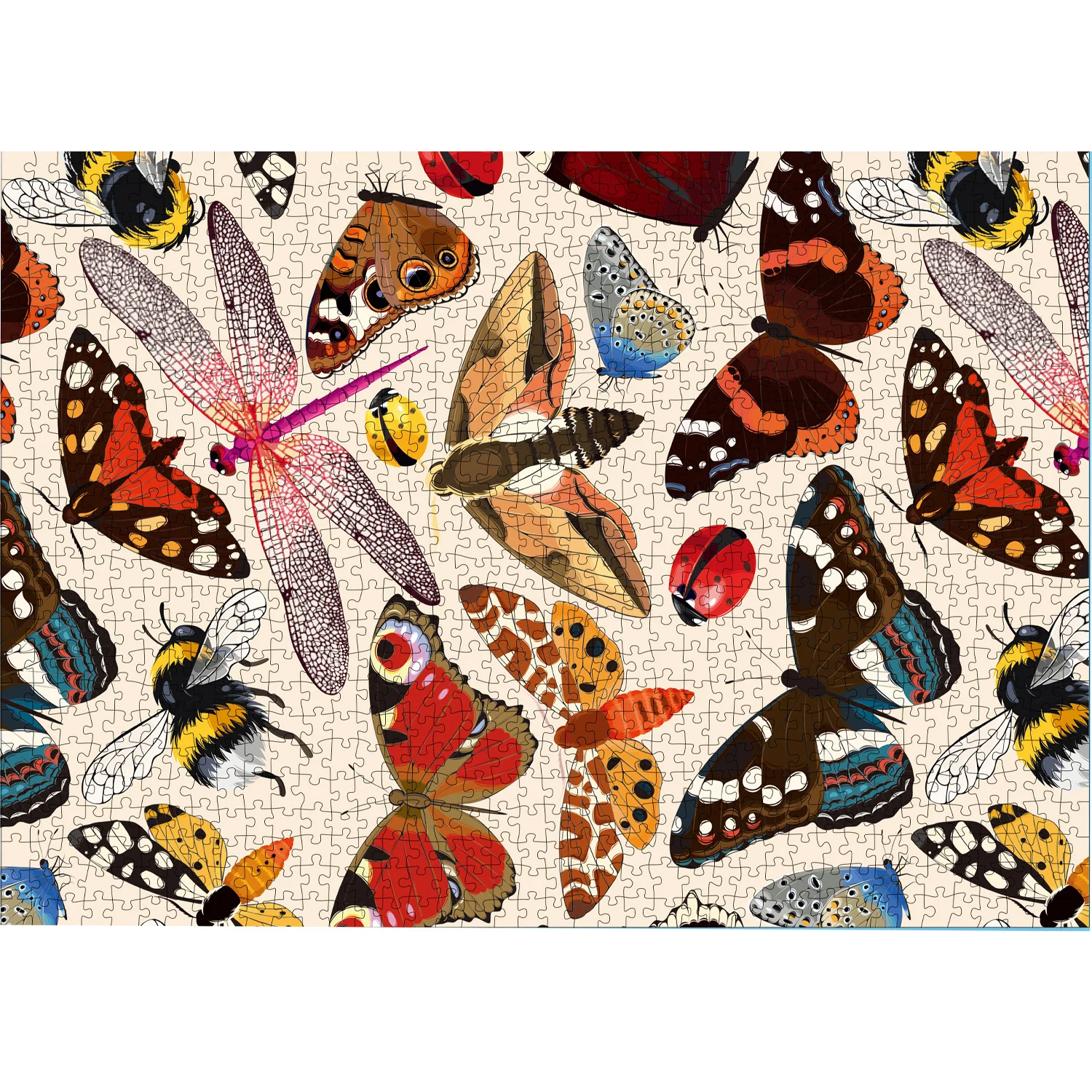 1000 Pieces Insect World Jigsaw Puzzles for Adults Home Decor Games Family Fun Floor Puzzles Educational Toys for Kids