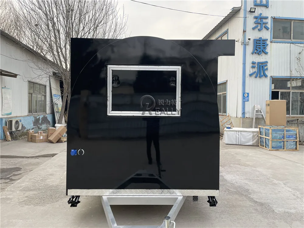 ตู้ฮอตดอกสำหรับใส่ไอศครีมรถลากสำหรับทำอาหารบาร์บีคิวพิซซ่าเบอร์เกอร์ไอศกรีมกาแฟสั่งทำได้