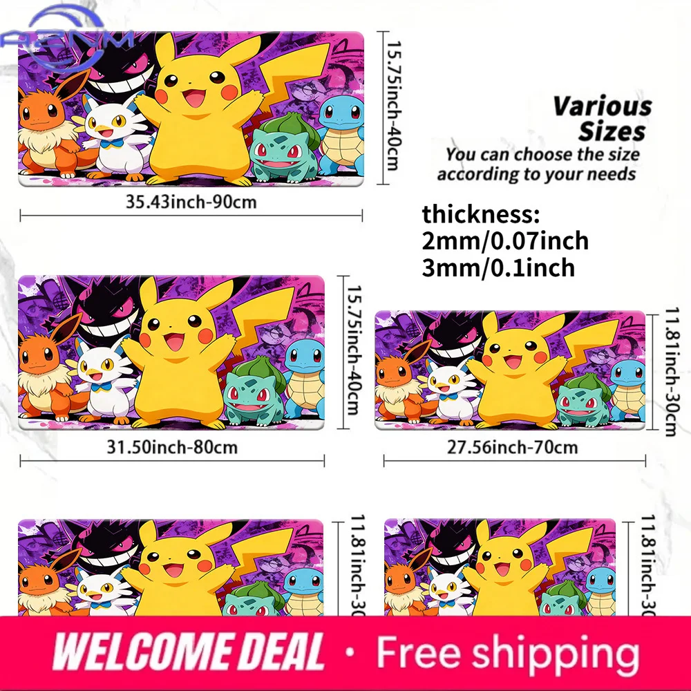 

Pikachu & Friends Graffiti Pokemon TCG Playmat Non-Slip Gaming Mouse Pad