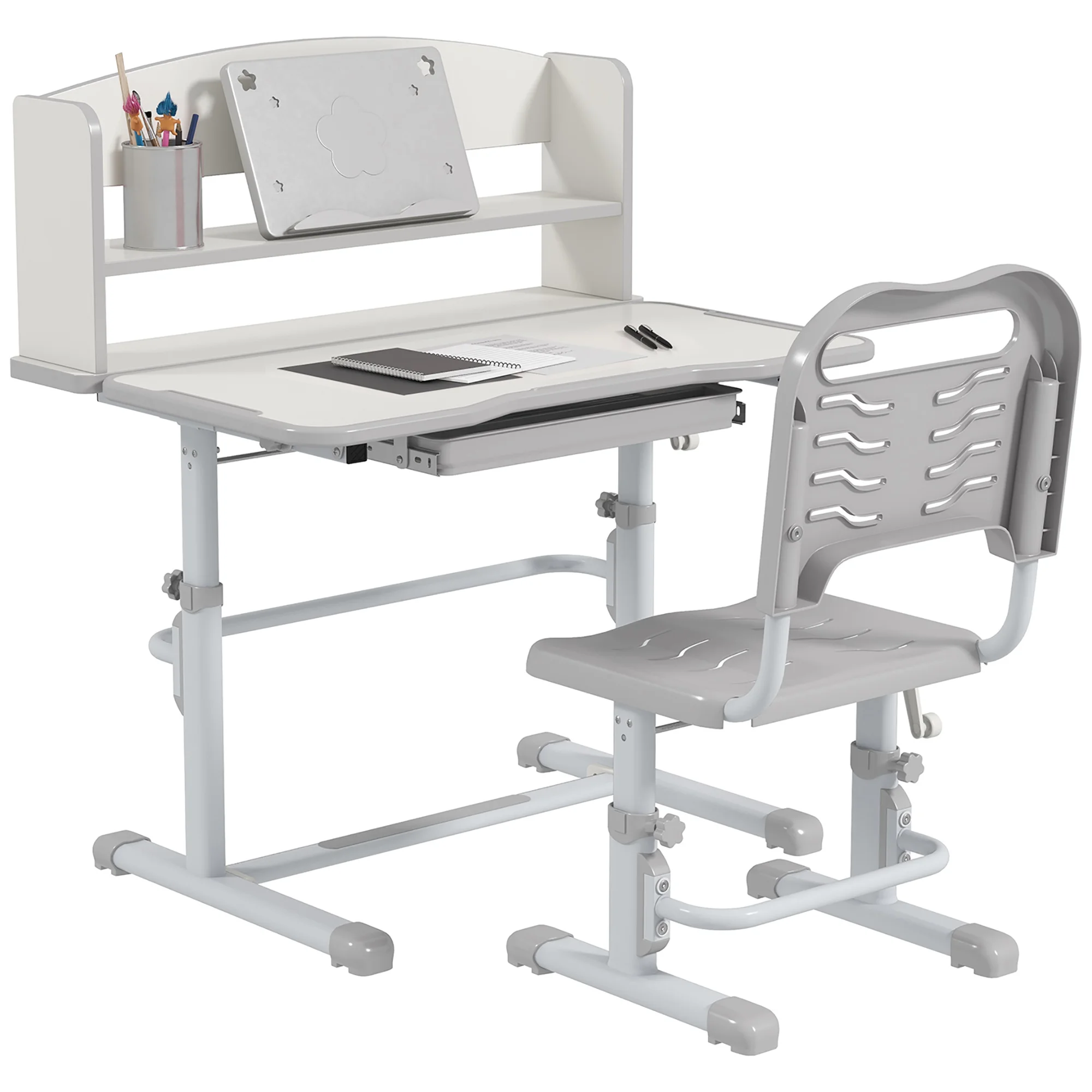 ZONEKIZ set desk and child chair 80x54,5x82-104 cm