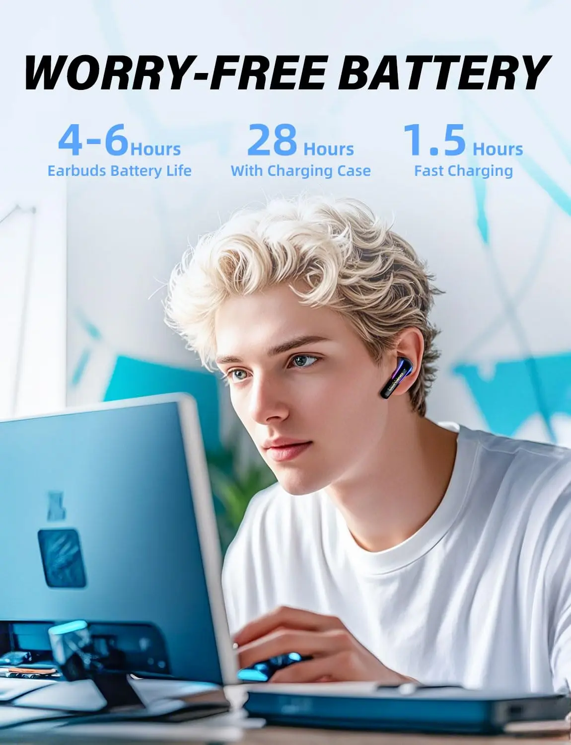 ONIKUMA 2025 سماعات ألعاب RGB رائعة مزدوجة الوضع T27 جديدة مع جودة صوت مكالمات عالية الوضوح وكمون منخفض للألعاب #5