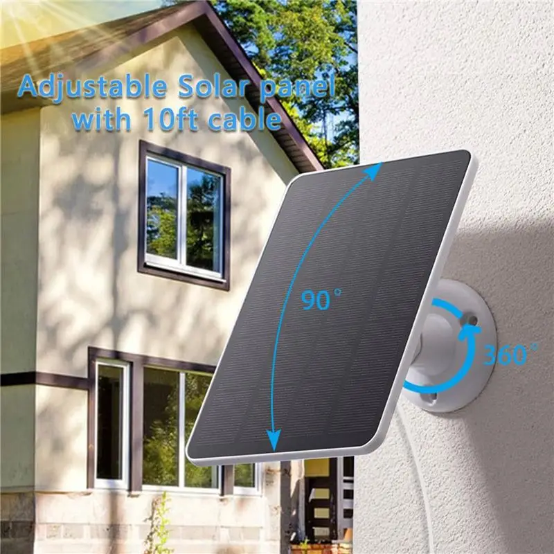 AT51-3X Solar Panel For Outdoor Security Camera,5W Waterproof Solar Panels For Ring Spotlight Cam Plus/Pro