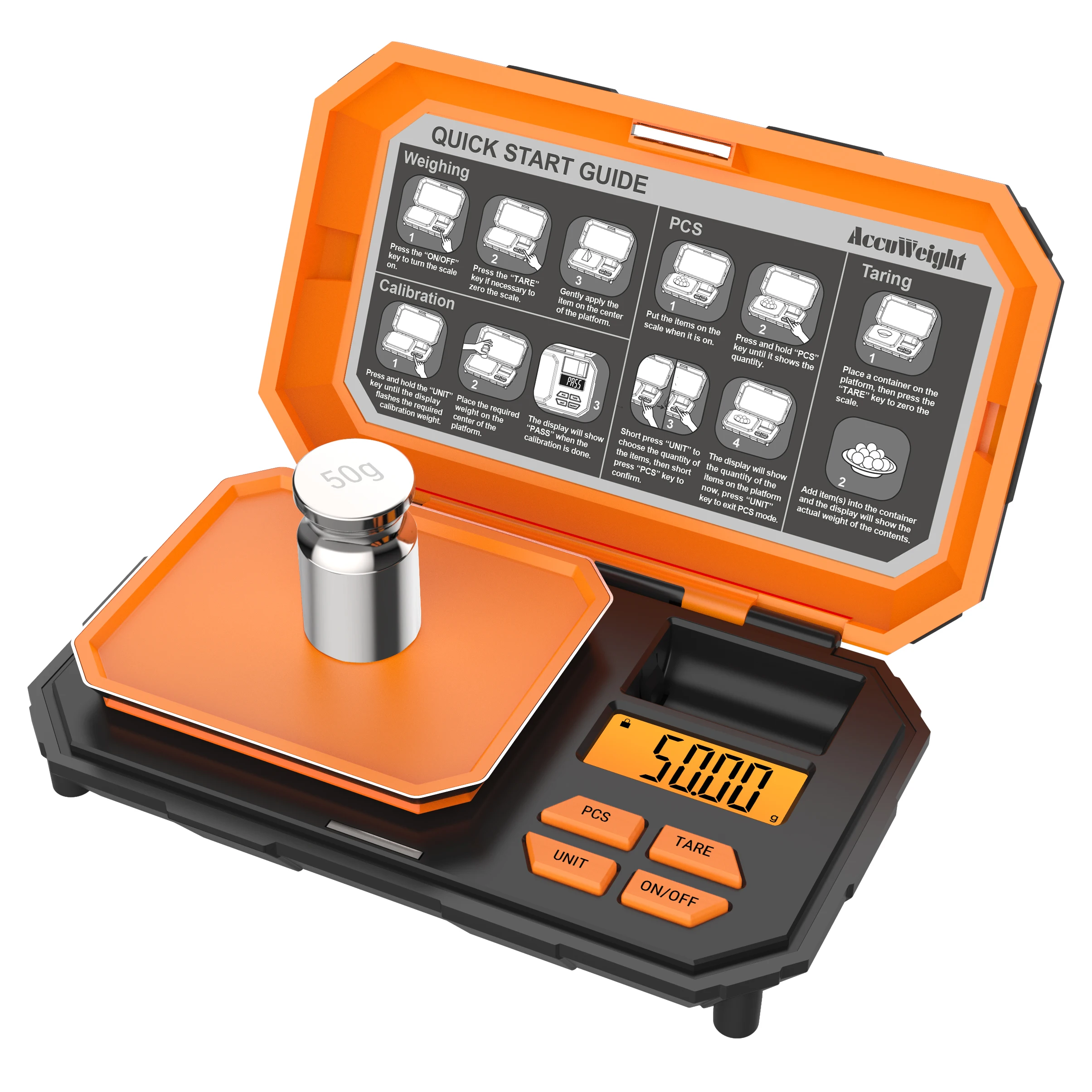 ThermoPro IC257BB Mini Digital Pocket Jewelry Scale 100g/300g Capacity with 0.01g Accuracy for Food Gold Smoke Shop Accessories