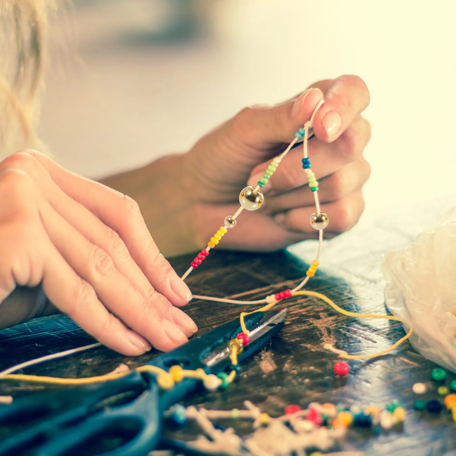 

1250Pcs Golden Spacer Beads Elegant Loose Beads for DIY Craft Jewelry Making Bracelet Necklace Materials Elegant Spacer Bead