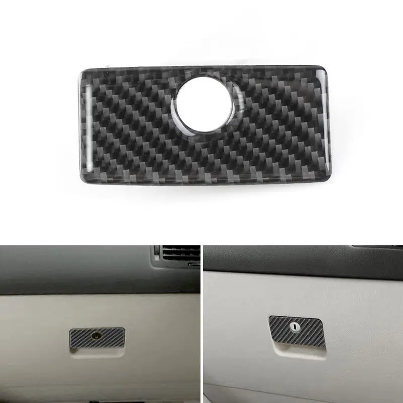 Car Passenger Storage Glove Box Panel Handle Cover Carbon Fiber Trim Accessories For VW Golf 4 Jetta Bora MK4 R32 GTI 1999-2004