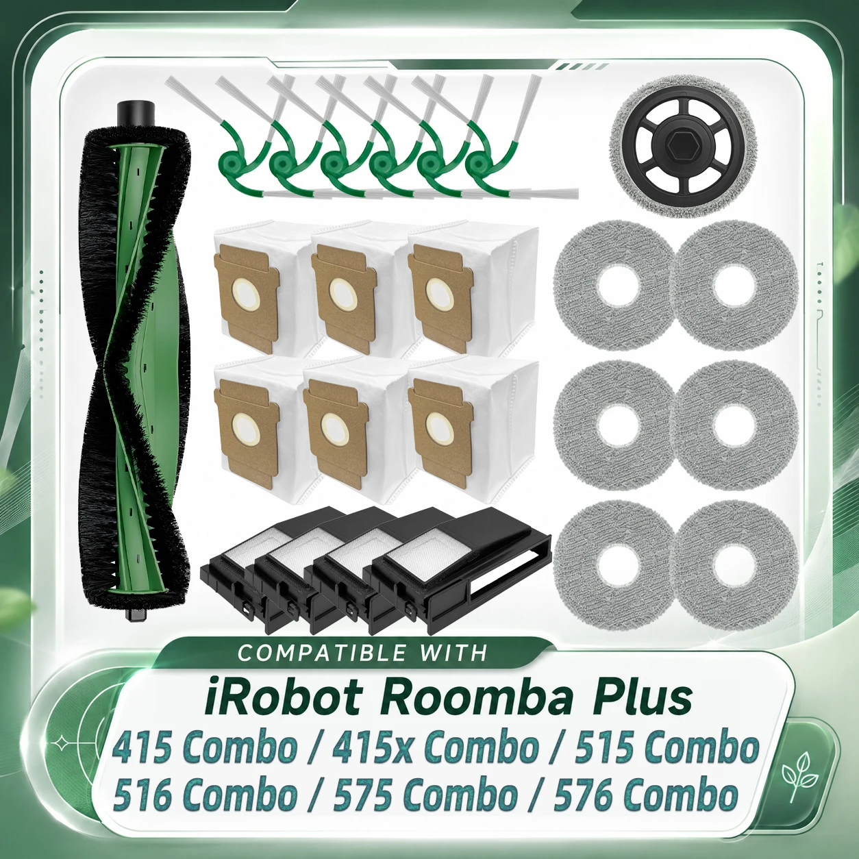 �y�Z�[�����ziRobot Roomba Plus 415/415X/515/575/516/576 �R���{�p���C���u���V�A�T�C�h�u���V�AHEPA�t�B���^�[�A���b�v�p�b�h�A�_�X�g�o�b�O�A���b�v�z���_�[���i