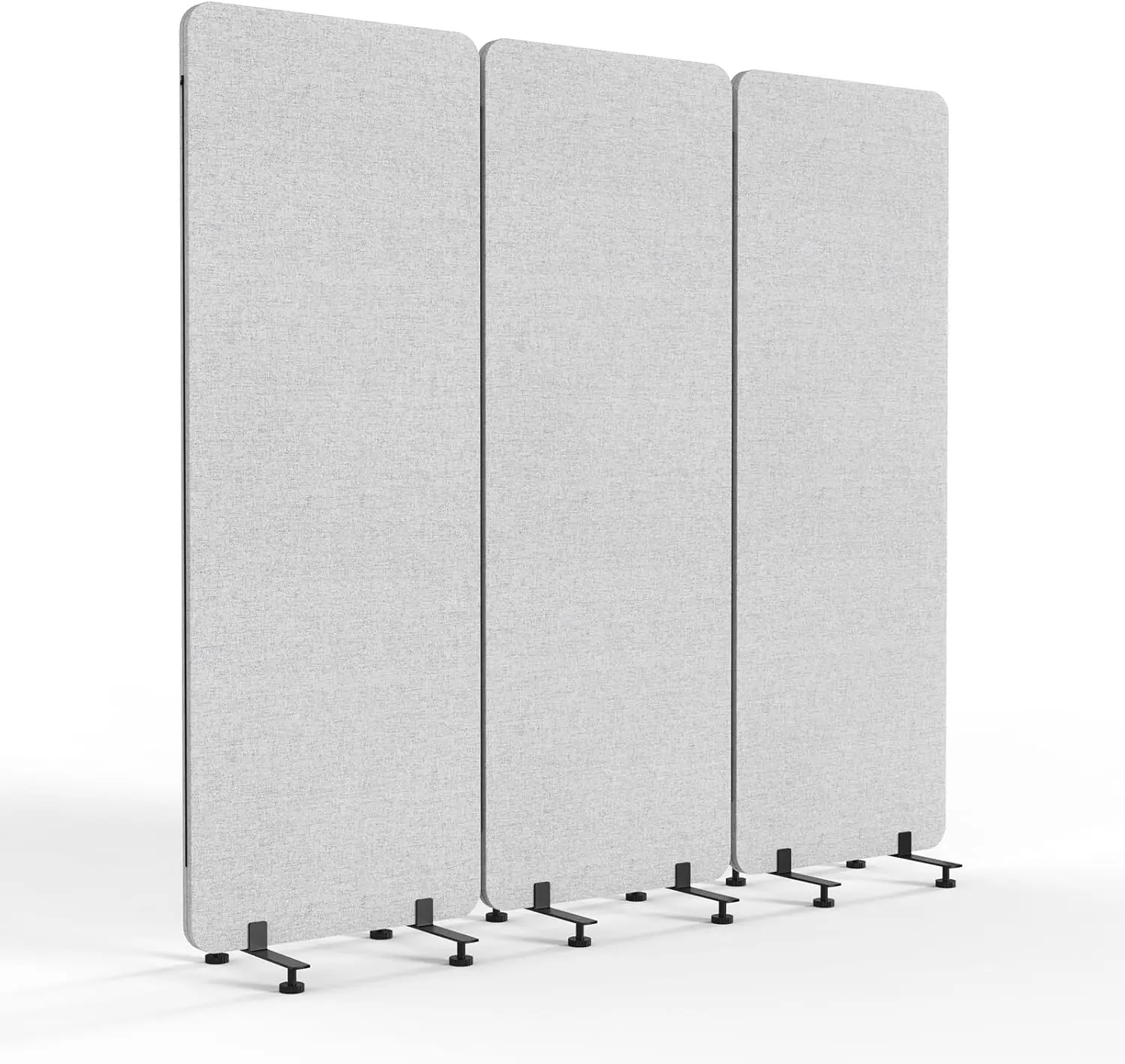 Tela divisora de ambiente, parede divisória de privacidade independente, painéis conectados com zíper com rodas, separador de espaço de escritório (light Gra