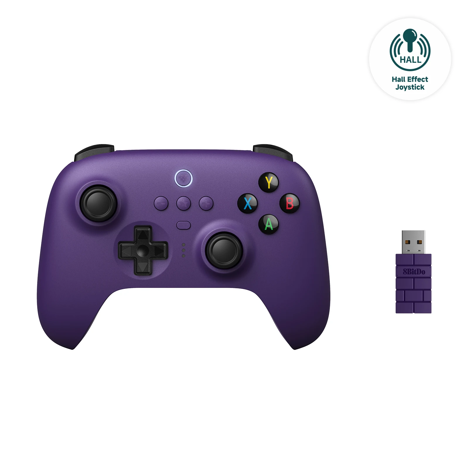 8BitDo - New Ultimate 2.4G Wireless, Hall Effect Joystick Controller with Charging Dock for PC, Windows 10, 11, Steam, Android