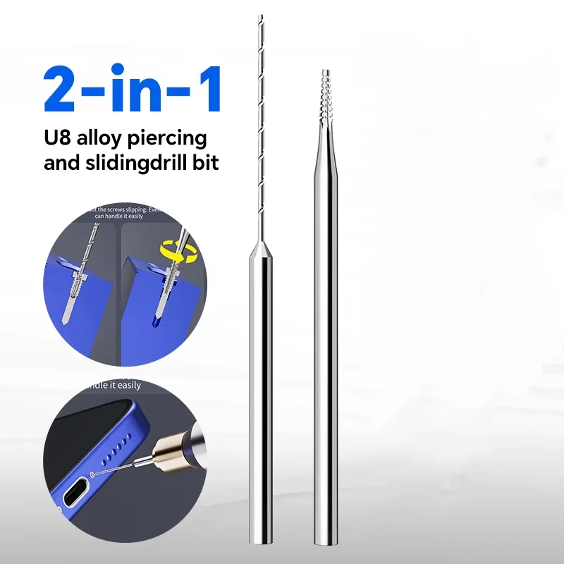 

Lanrui U8 JTX SK-1 Alloy Sliding Thread Drill Bit 2Pcs Set for Stripped Screw Removal Easy Reverse Out Damaged Screws Tools