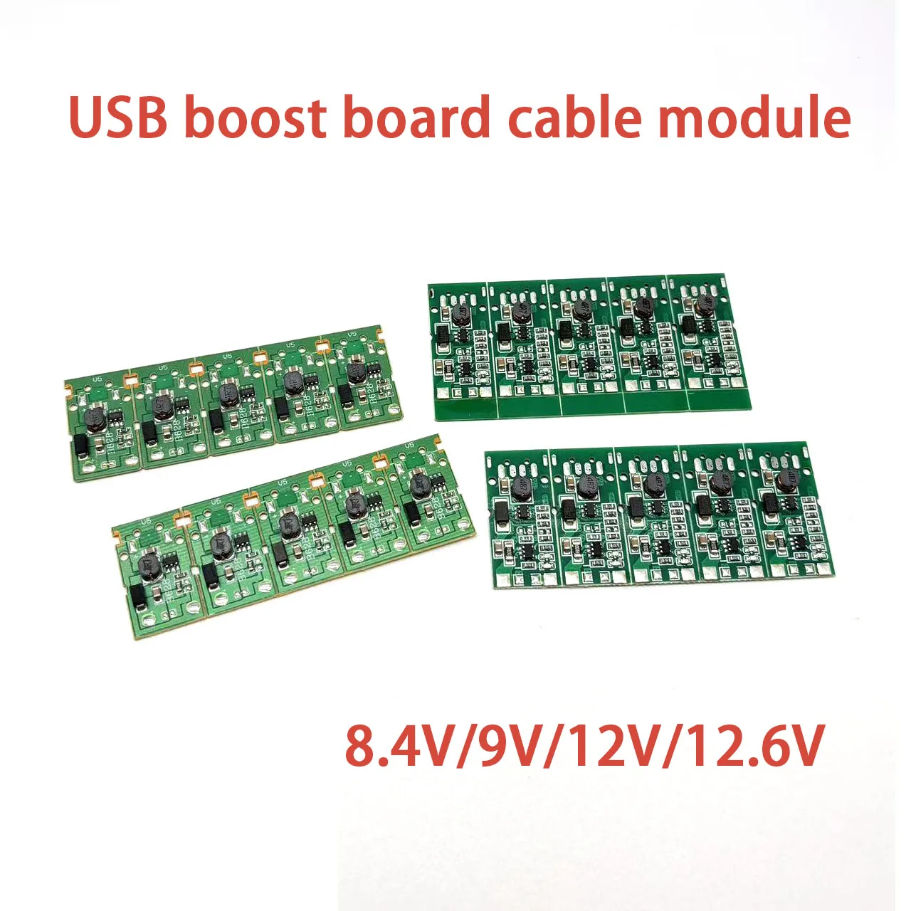 2-5Pcs USB boost board line module low voltage 8.4V/9V/12V/12.6V voltage regulator PCBA power supply DC-DC output circuit board
