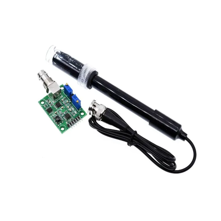 PH Meter Tester 0-14 Value Hydroponic PH  monitor Electrode Sensor BNC Connector Probe Detection with 1m Cable Non-rechargeable