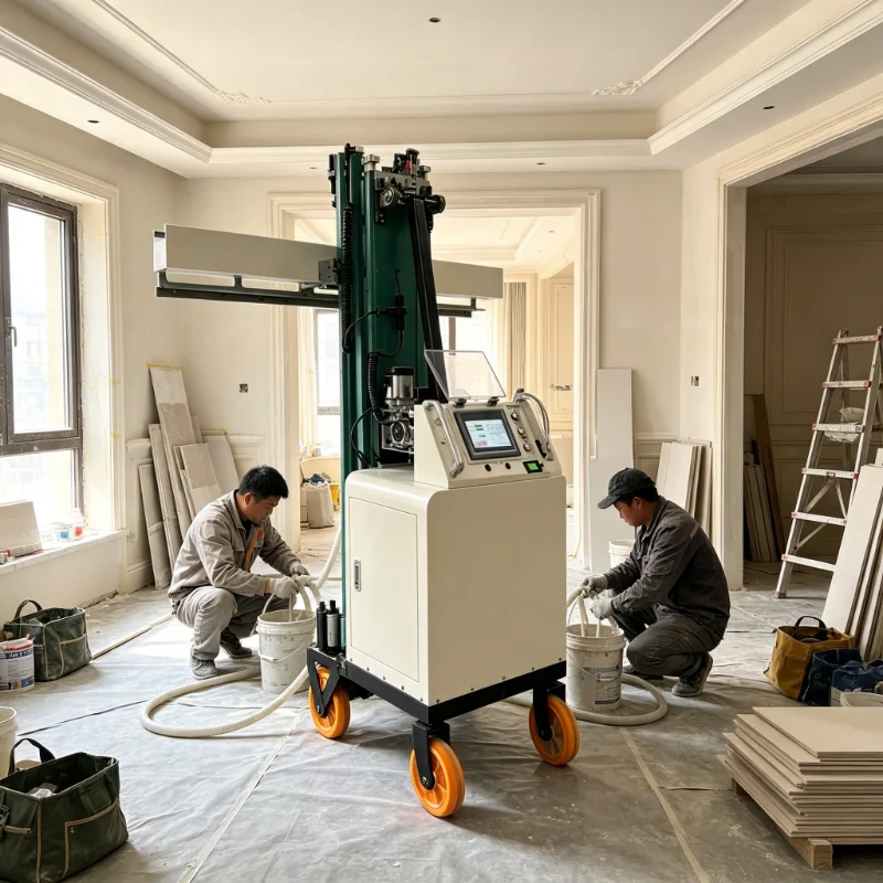 3M Automatic Cement Rendering Machine Wipe Smoothing Level Wall Plastering Robot Render Machine