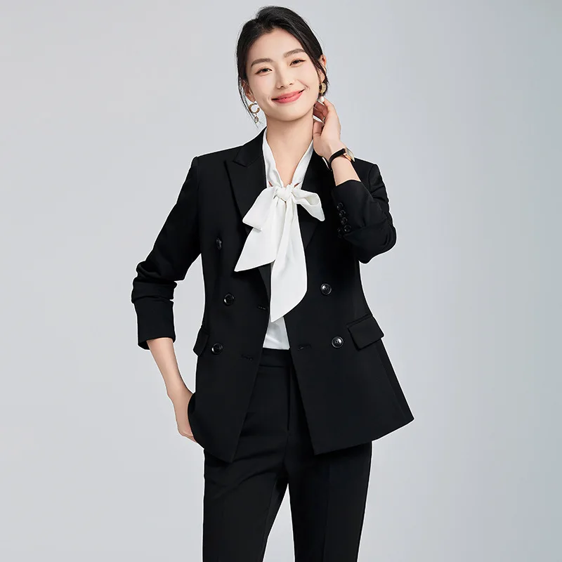 Gray Suit Women's Autumn Formal Occasion College Student Interview Business Wear Suit Jacket Formal Suit Work Clothes