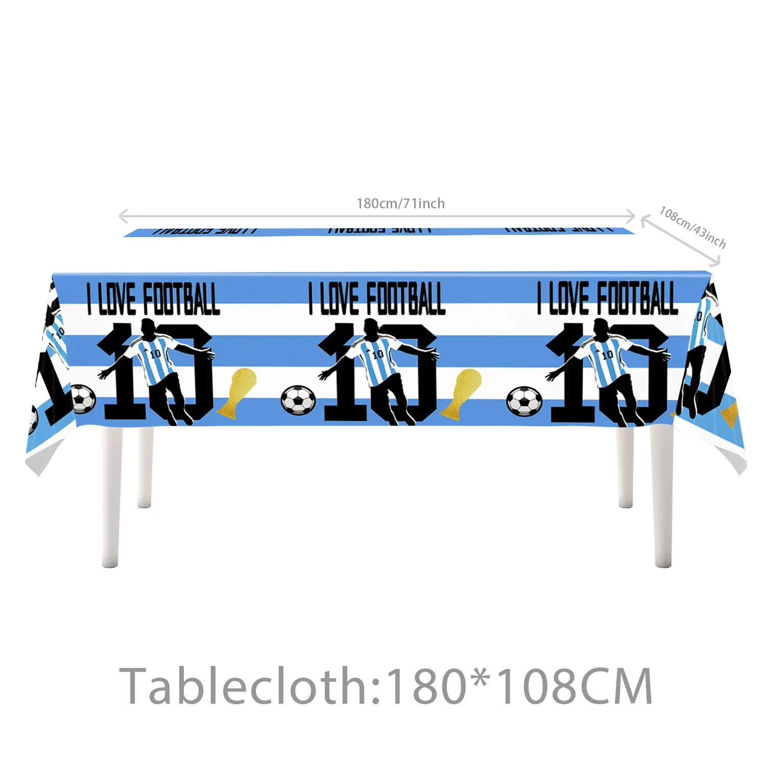 2026 Fußball-Party-Zubehör Superstar Messi Spieler Teller Becher Ballon Hintergrund Fußball Einweg-Tischgeschirr-Set Jungen-Partyzubehör – Detail 6