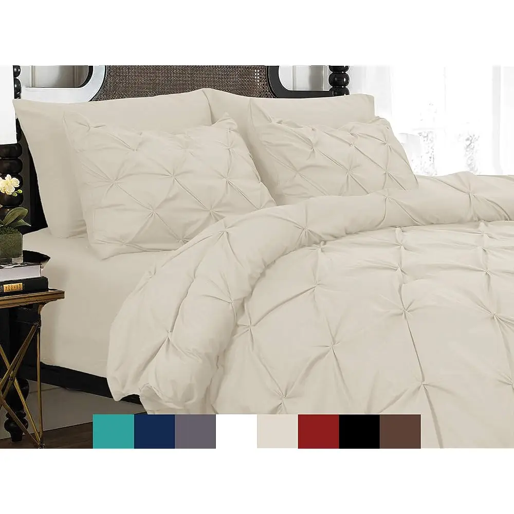 

Комплект из 3 предметов: пододеяльник с плиссировкой и пуговицами, ультрамягкий, немнущийся, из микрофибры, с роскошным декором в технике пинтак, размер King