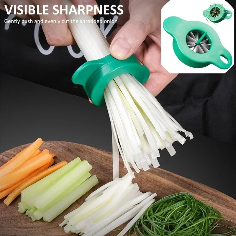 New Green Onion Easy Slicer Shredder Plum Blossom Cut Green Onion Wire Drawing Superfine Vegetable Shredder Kitchen Accessories