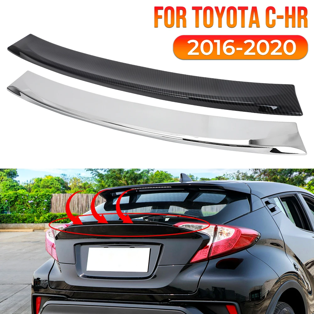 Car Spoiler Tail Rear Bumper Protector Auto Parts For Toyota C-HR CHR C HR 2016-2020 Carbon Fiber ABS Exterior Decorative Wing