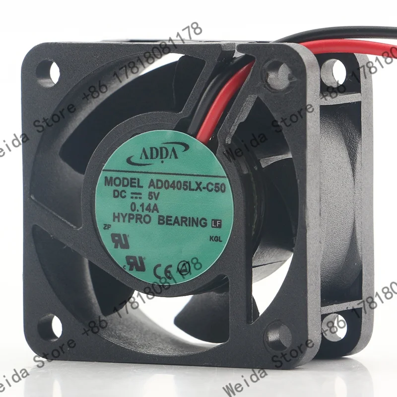 Original authentic ADDA 12V 24V 48V DC5V 0.14A 4020 4CM 40X40X20MM oil bearing quiet chassis two-wire AD0405LX-C50 cooling fan