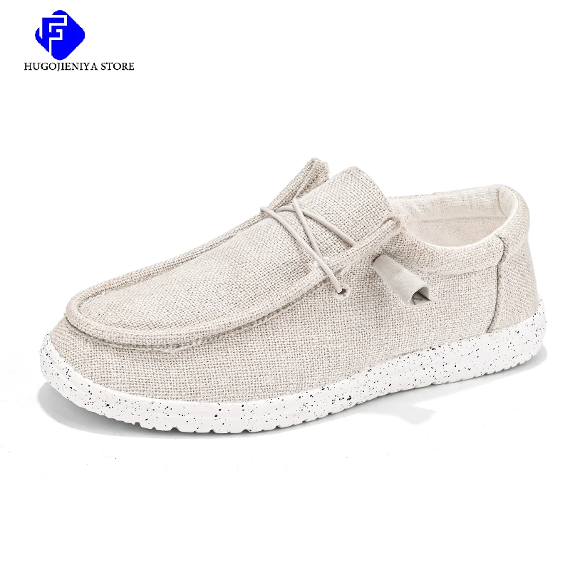 Brand Men Casual Shoes Fashion Denim Canvas Shoes Breathable Men's Walking Flat Shoes Outdoor Light Men's Shoes Vulcanize Shoes