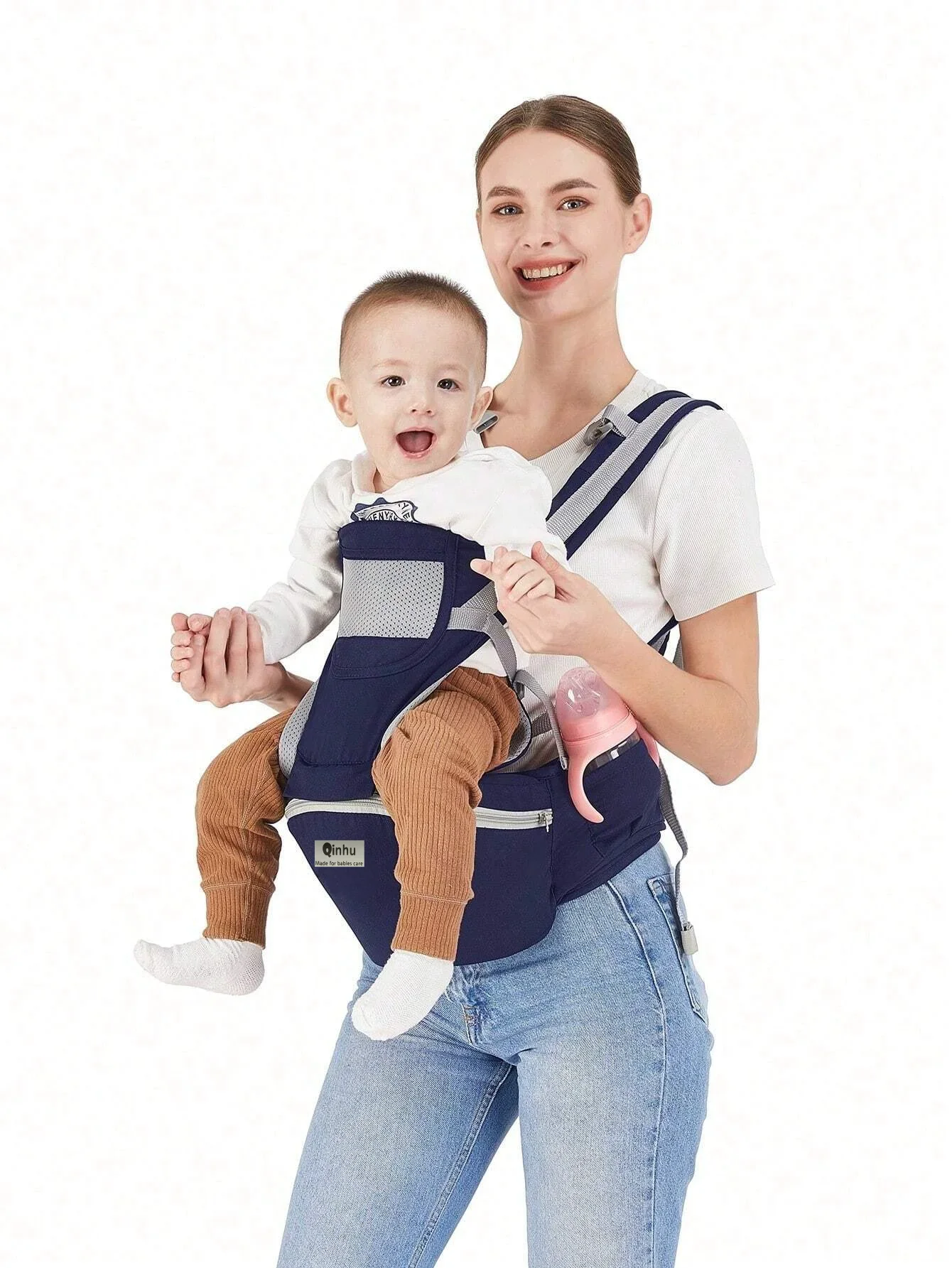 Neue verstellbare ergonomische Babytrage mit Hüftsitz, tragbar und multifunktional, geeignet für Reisen, Freizeit und den täglichen Gebrauch