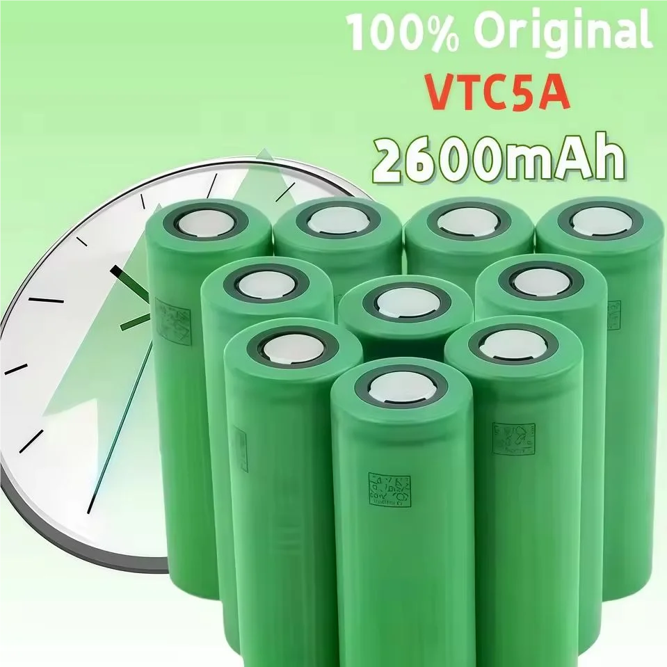 

Daweikala 2600mAh 3.7V -18650 VTC5 INR Li-ion - Flat Top 20A EPR Compliant, Fits RC Aircraft & Cordless Tools
