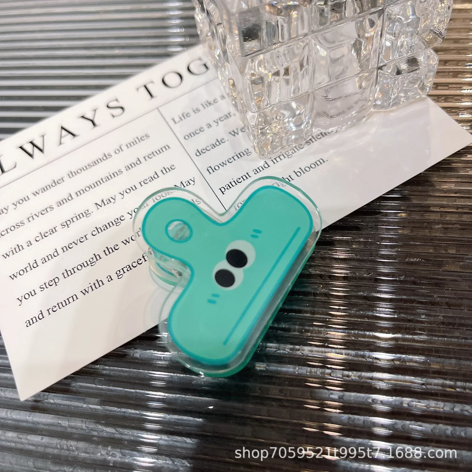 Funny Expression Acrylic Double-sided Note Clip Student Information Book Clip Office Accessories