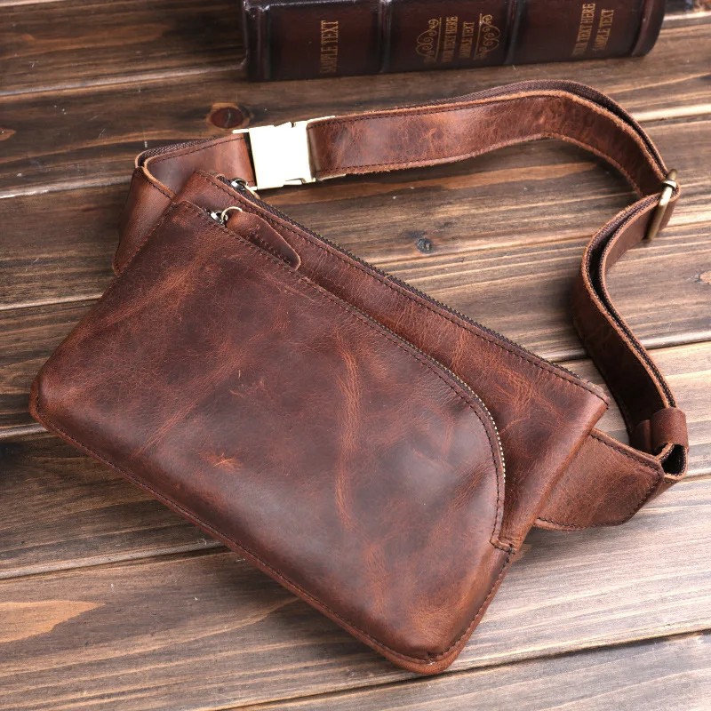 retro-mad-pure-cowhide-men's-leather-waist-bag-single-shoulder-slant-cross-genuine-leather-chest-bag-backpack-for-cycling