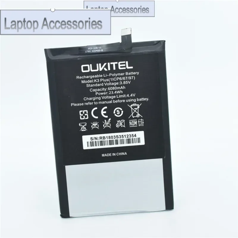 F HJ  100% original battery for OUKITEL K3 Pro battery 6000mAh Long standby time High capacity for OUKITEL K3 battery