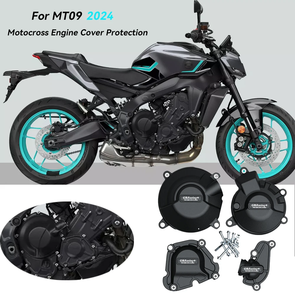 Motocross Motor Proteção Cover Set, Yamaha FZ-09 Tracer 900 Scrambler, 2022