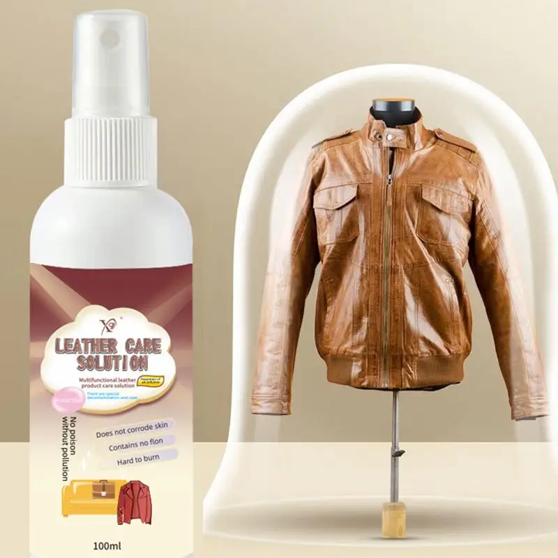 Leather Car Seat Cleaner 100ML Household Polishing Agent For Leather Furniture Easy To Apply Cleaning Spray For Remove Dirt &