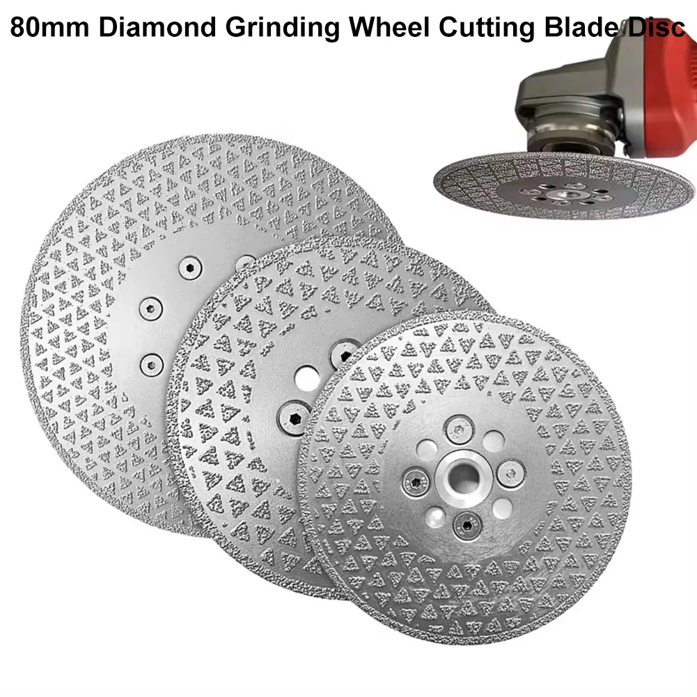 Disco de Corte de Lâmina de Serra de Rebolo de Diamante M10 80 mm Roda de Disco de Lâmina de Corte Revestida de Lado Único para Afiar Telha de Porcelana