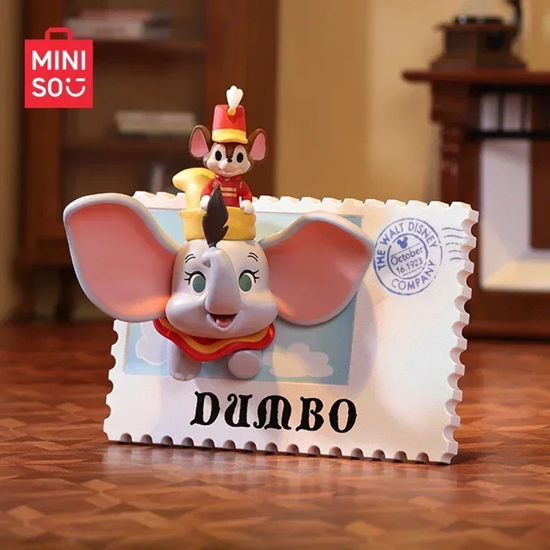 2024 Miniso X Disney 100 rok cudu Retro znaczek 6 w stylu Dumbo Stitch na biurko dekoracyjne zabawki