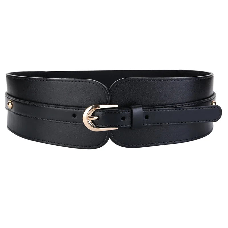 جديد حار سوبر واسعة Cummerbunds لمعطف المرأة موضة لينة بولي Leather الجلود أحزمة مطاطية لفستان حفل زفاف تزيين الفتيات