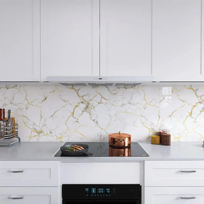 Kitchen Peel and Stick Wallpaper for Kitchen 40cm Cooking Bench PVC Waterproof and Oil Resistant Wall Stickers Adhesive Sticker