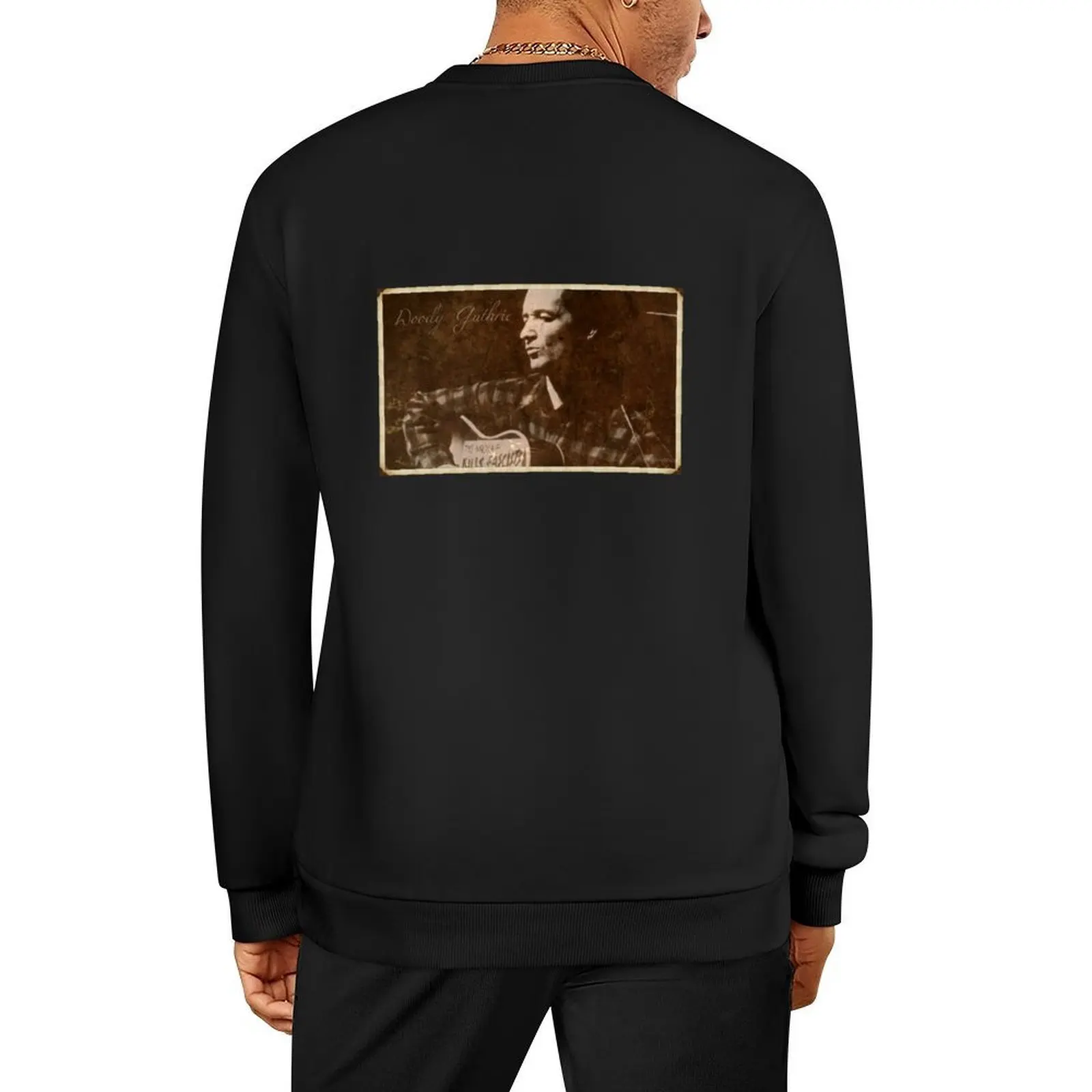 

Woody Guthrie Pullover korean style clothes men clothing men's sweat-shirt set winter clothes aesthetic sweatshirts