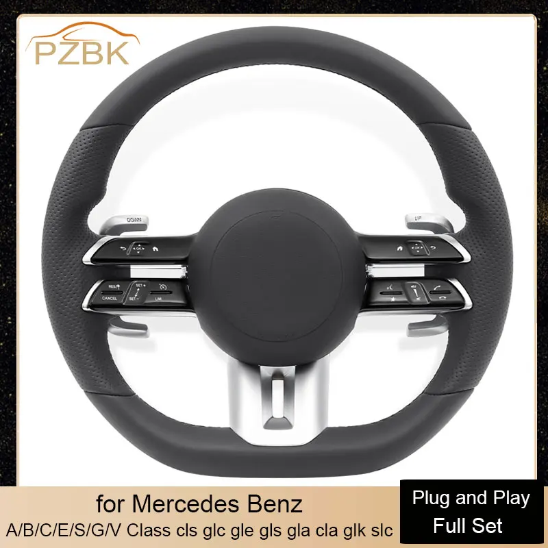 

Car Steering Wheel with Paddle Plug and Play for Mercedes Benz AMG W117 W166 W204 W205 W213 W216 W217 W218 Modified Complete Set