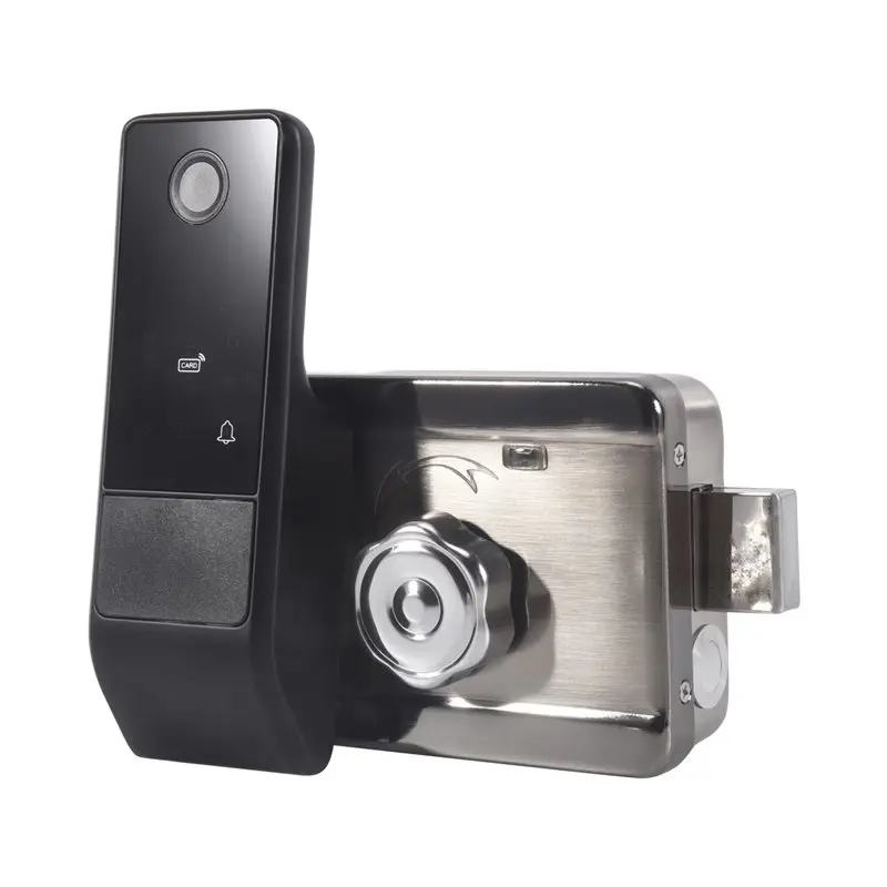 

B63B-Waterproof Tuya Wifi Smart Door Lock Digital Password Double Fingerprint Electronic Rim Lock For Outdoor Iron Gate Door