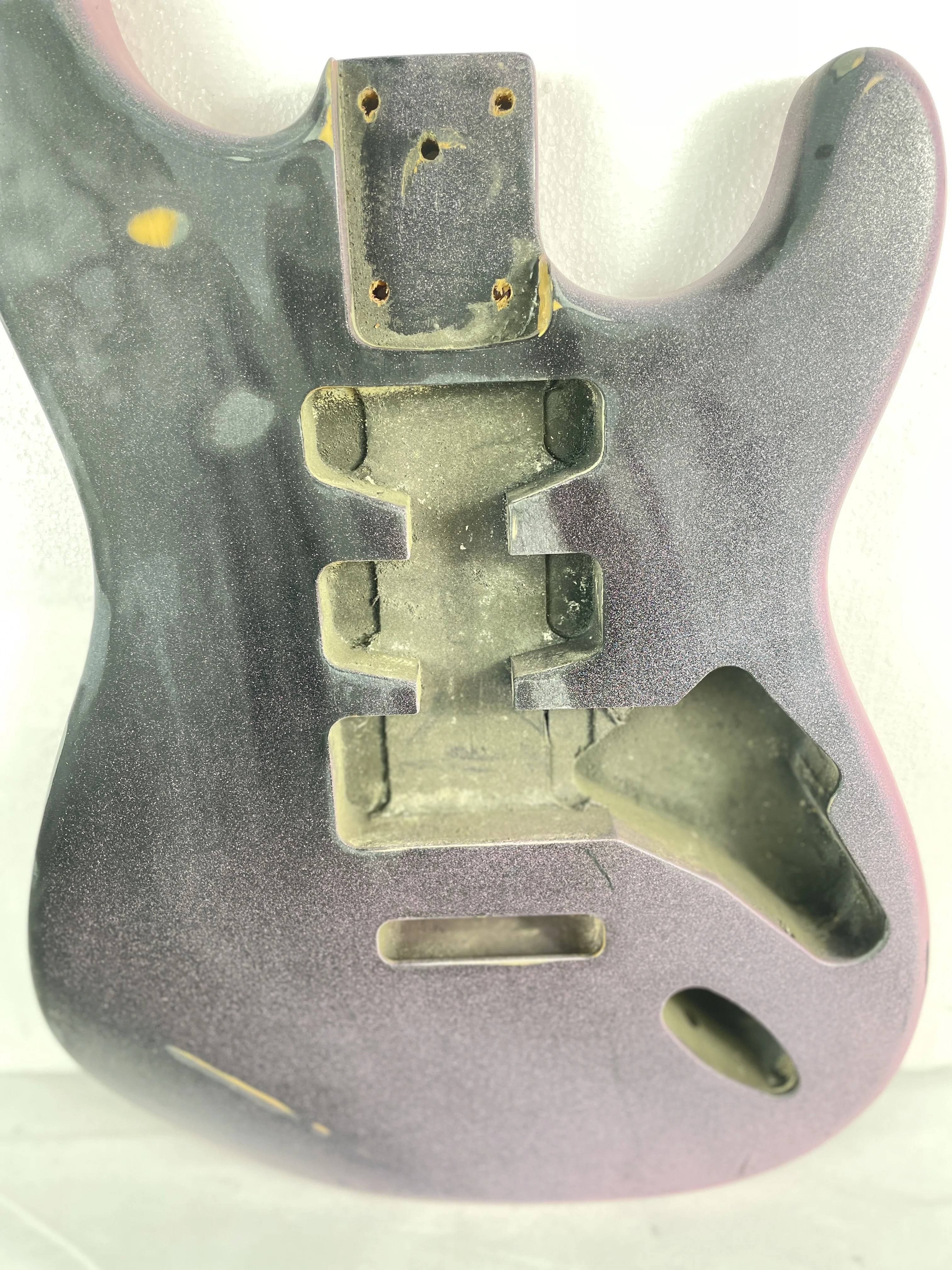 Stock Flaws Electric Guitar Body Finished Product, 5.5cm Wide, Halo Dye, Popular Wood, ST Guitar Barrel