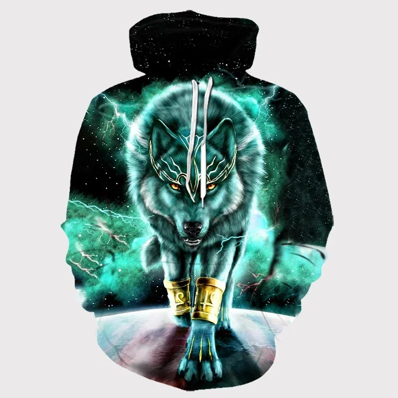 3D-Druck Hoodie mit Wolf-Motiv für Herren und Damen, modischer, lässiger Oversize-Pullover, Hip-Hop, Harajuku, Streetwear – Detail 28